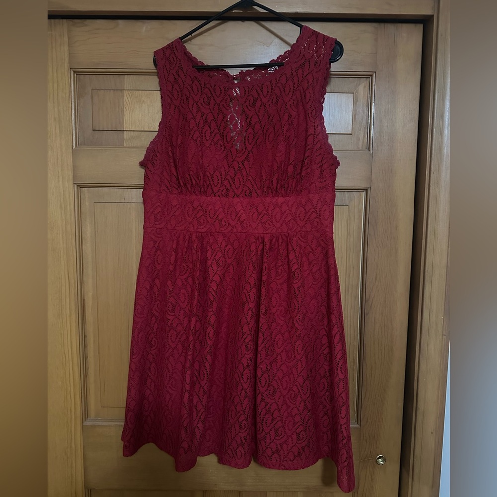Dress Barn Red Lace Dress